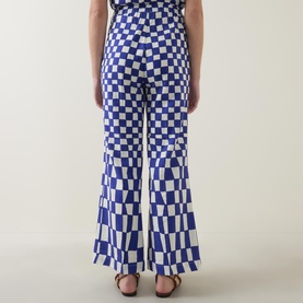 Dream Checkered Flared Trousers