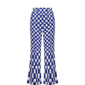 Dream Checkered Flared Trousers