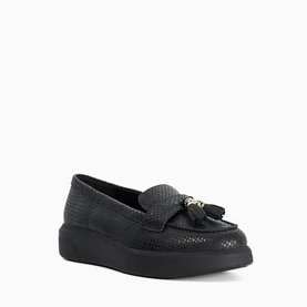 Glissade Flatform Tassel Trim Loafers