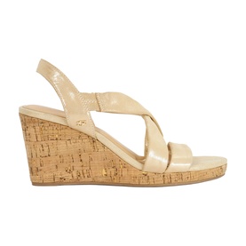 Kamies Leather Cork Wedge Sandals