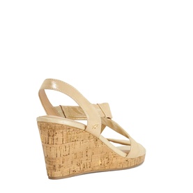 Kamies Leather Cork Wedge Sandals