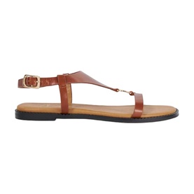 Laith Flat Leather T-Bar Sandals