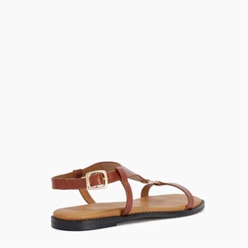 Laith Flat Leather T-Bar Sandals