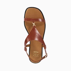 Laith Flat Leather T-Bar Sandals