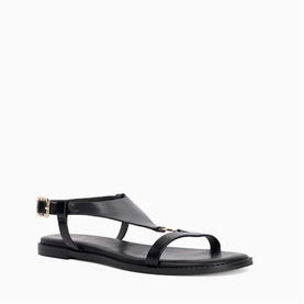 Laith Flat Leather T-Bar Sandals
