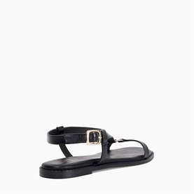 Laith Flat Leather T-Bar Sandals
