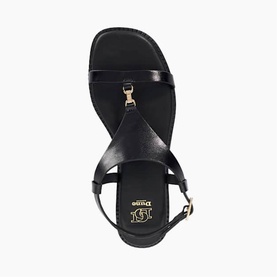 Laith Flat Leather T-Bar Sandals