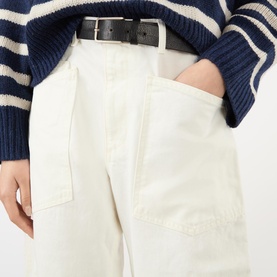 Shon Mid-Rise Barrel Leg Jeans