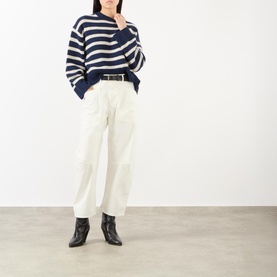 Shon Mid-Rise Barrel Leg Jeans