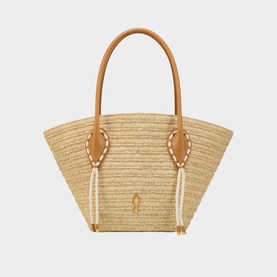Venus Large Raffia Basket Bag