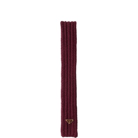 Triangle Logo Knitted Oblong Scarf