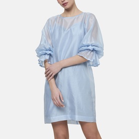Aurora Puff-Sleeve Mini Dress