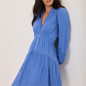 Gauze Mini Flared Dress
