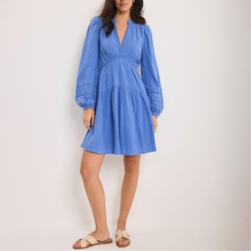 Gauze Mini Flared Dress