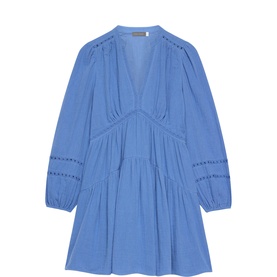 Gauze Mini Flared Dress