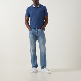 Contrast Collar Piqu&eacute; Polo Shirt