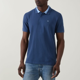 Contrast Collar Piqu&eacute; Polo Shirt