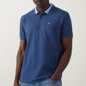 Contrast Collar Piqu&eacute; Polo Shirt