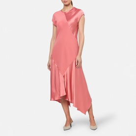 Carmin Handkerchief Hem Flared Dress