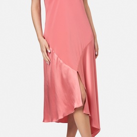 Carmin Handkerchief Hem Flared Dress