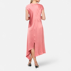 Carmin Handkerchief Hem Flared Dress