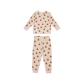 Cherry Striped Long Two-Piece Pyjama Set