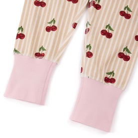 Cherry Striped Long Two-Piece Pyjama Set