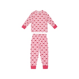 Wavy Heart Striped Long Two-Piece Pyjama Set