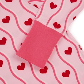 Wavy Heart Striped Long Two-Piece Pyjama Set