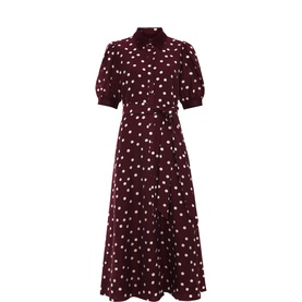 Delphine Polka Dot Shirt Dress