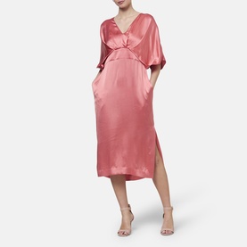 Eabha Kimono-Sleeve Flared Dress