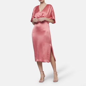Eabha Kimono-Sleeve Flared Dress