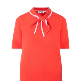 Jonda Scarf Knitted Polo Top