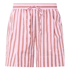 Jeeuw Rhinestone Striped Shorts