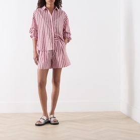 Jeeuw Rhinestone Striped Shorts