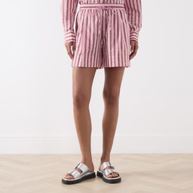 Jeeuw Rhinestone Striped Shorts