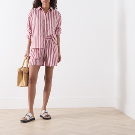 Jeeuw Rhinestone Striped Shorts
