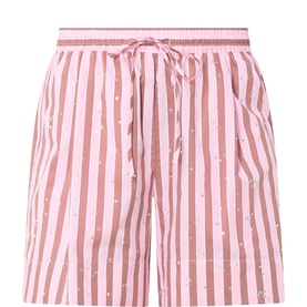Jeeuw Rhinestone Striped Shorts