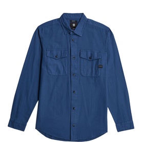 Marine Logo Slim Fit Casual Shirt