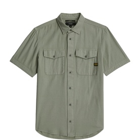 Marine Logo Slim Fit Casual Shirt