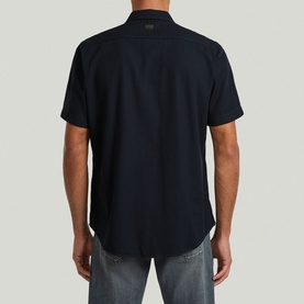 Marine Logo Patch Slim Casual Shirt