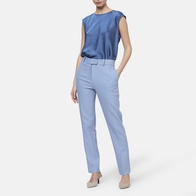 Georgiana High-Rise Slim Leg Trousers