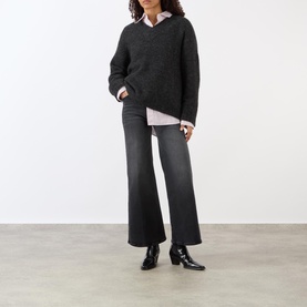 The Lil Hustler Roller High-Rise Wide Leg Jeans