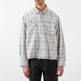 Corduroy Collar Flannel Overshirt