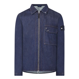Compass Logo Denim Overshirt