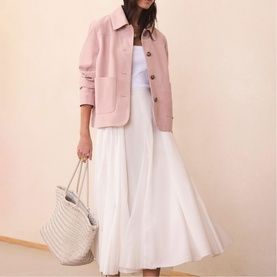 Full Godet Flared Skirt