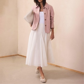 Full Godet Flared Skirt