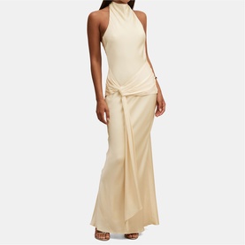 Abby Halter Tie Front Dress