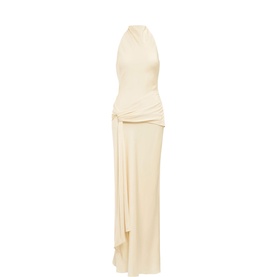 Abby Halter Tie Front Dress