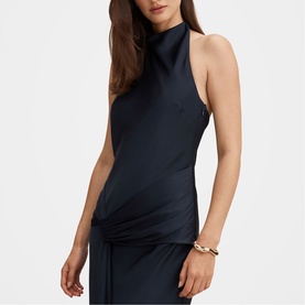 Abby Halter Tie Front Dress